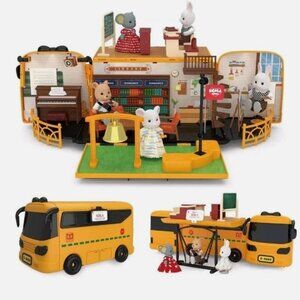 48 Pieces Schoolbus And Playground Playset Toddler Amusement Toys (DAMAGED BOX)